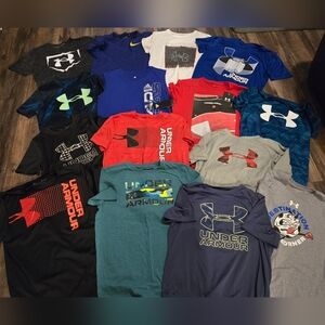Boys Athletic Clothing Lot Of 15 Pieces - Size Youth Medium 10/12
